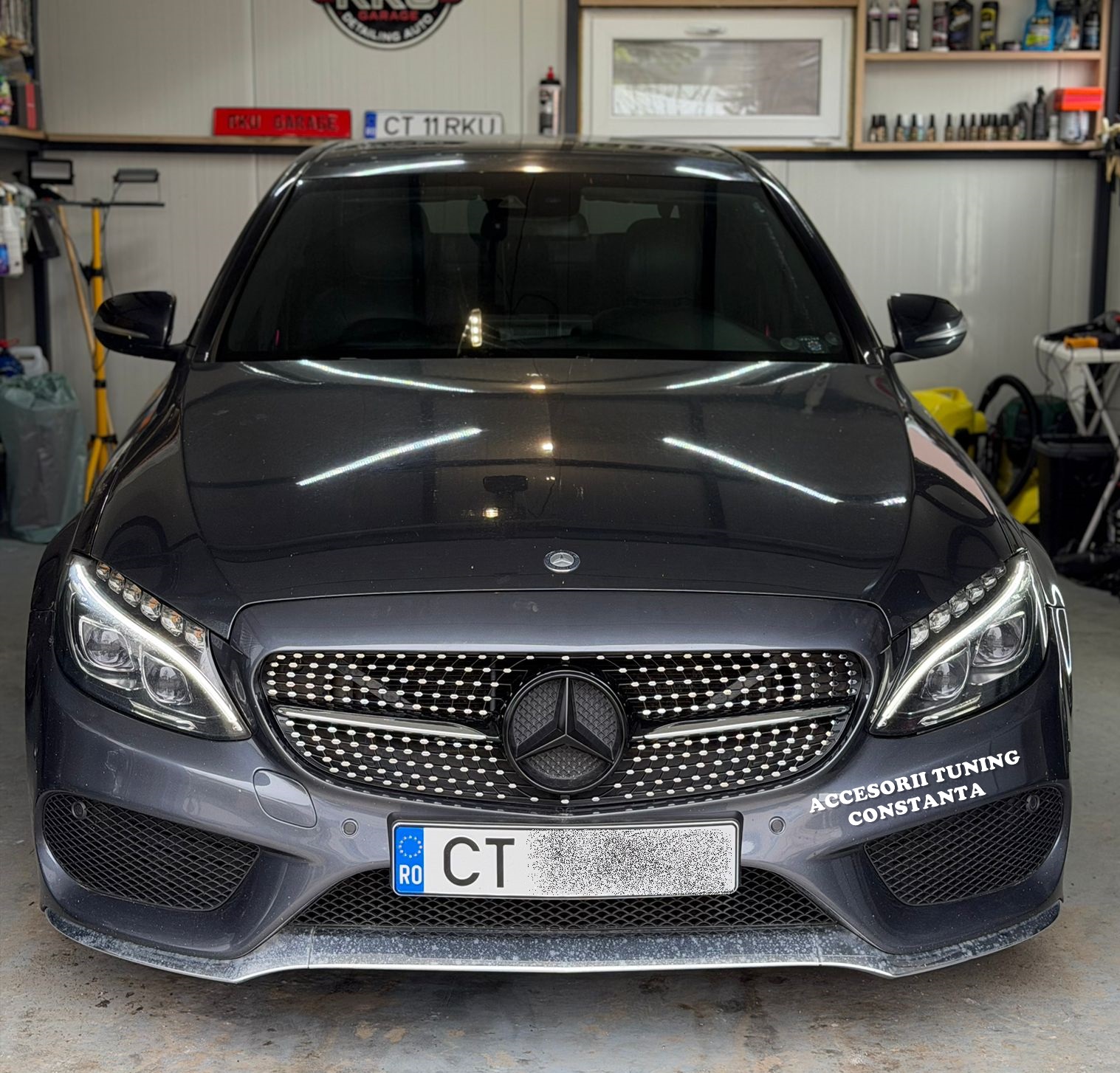 Grila Centrala Diamond Mercedes C-Class W205 2015-2018